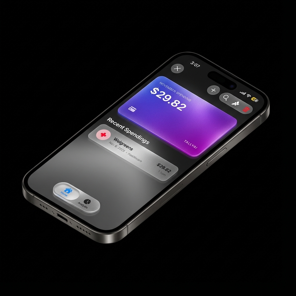 TallyAI Dashboard on iPhone 16 Pro